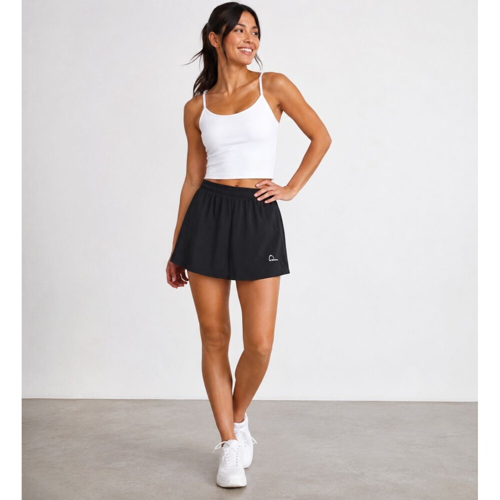 HEAD Womens Small Black Athletic Skort Stretch Tennis Pickleball Golf Skirt